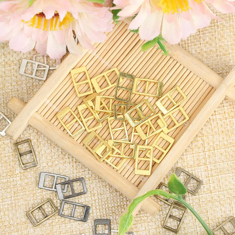 20/40pcs 5mm Mini Ultra-small Tri-glide Belt Buckle Doll Bags Buckles DIY Doll Buttons Stuffed Doll Shoes Accessories