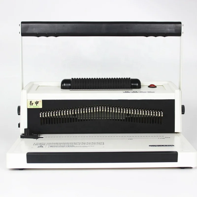 Single Coil Manual & Electric Binding Machine 46-Hole Plastic Coil Punching Loose-leaf Comb Binding Rig