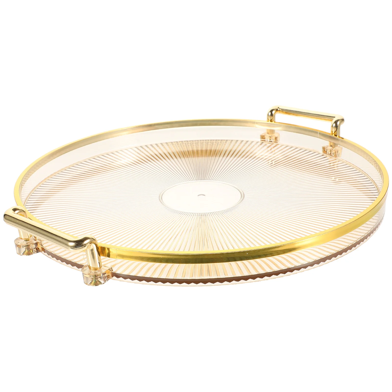 

Round Tea Tray Fruit Dish Jewelry Holder Vintage Container Snack Storage Display Home Decor Portable Trays Dessert Plates