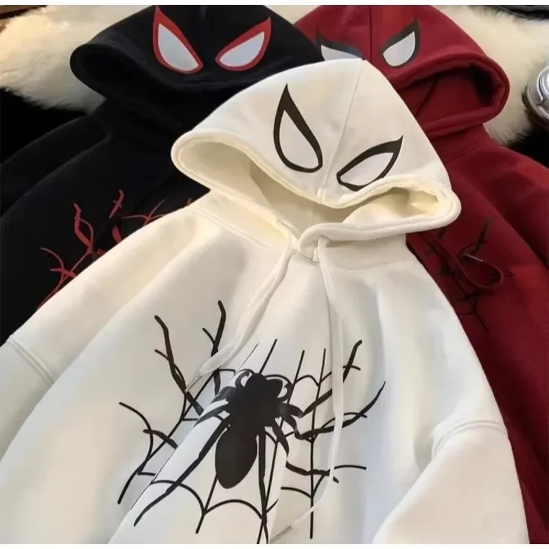 سترة بقلنسوة مطبوعة على الموضة للربيع والخريف، ملابس رياضية كاجوال عصرية للرجال والنساء، مناسبة للارتداء اليومي في Harajuku