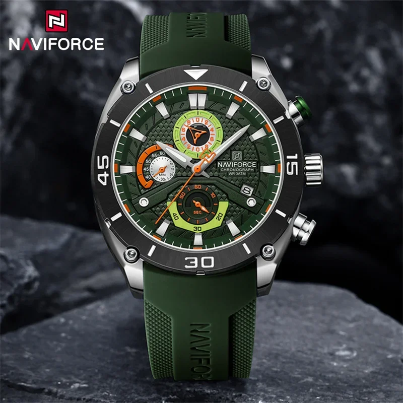 NAVIFORCE Watch for Men Sport Waterproof Quartz Wristwatch Chronograph Military Clock With Luminous Reloj Hombre Male Gift 2024