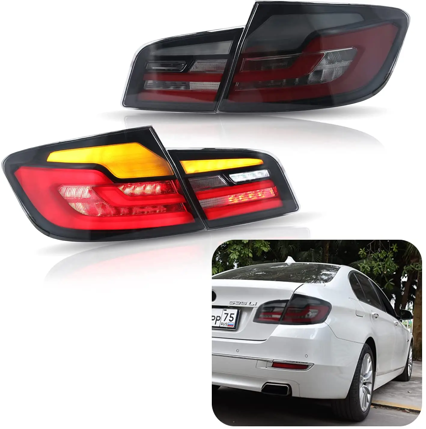 LED Tail Lights For BMW Series 5 F10 F18 2011-2016 Sequential Indicator Start Up Animation Rear Lamp Assembly