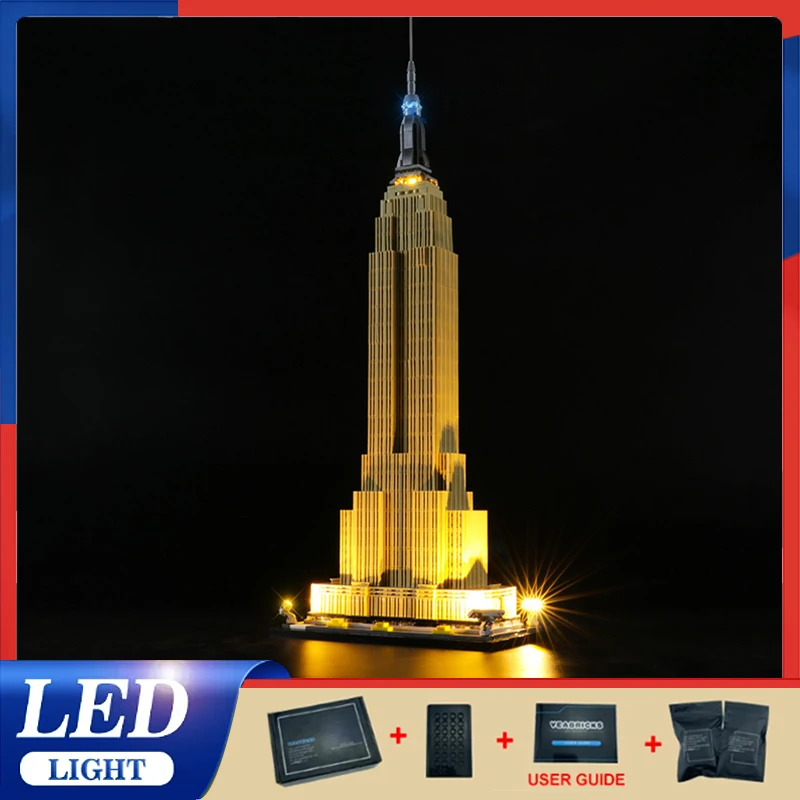 Diy LED Light Kit For LEGO 21046 Empire State Building(Only LED Light,Without Blocks Model )