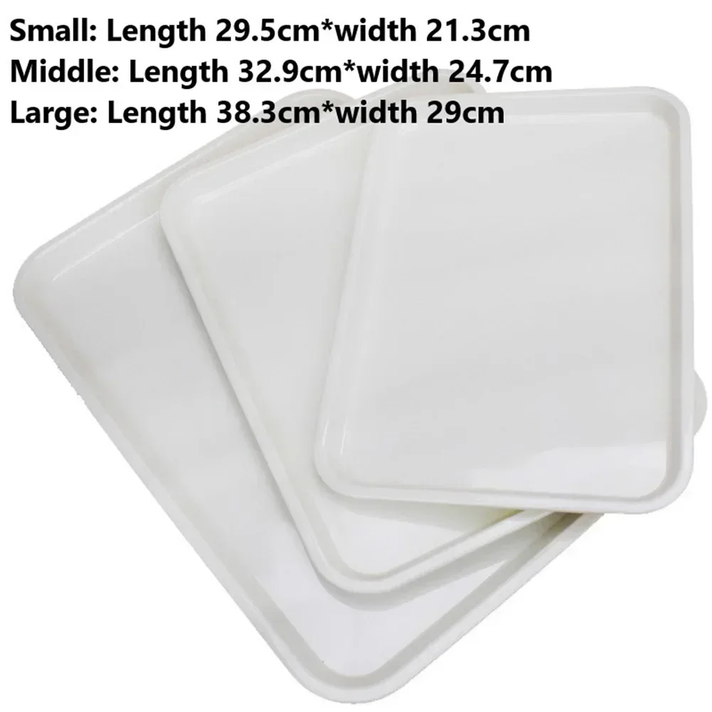 1pcs Melamine Rectangular Serving Tray -20℃-110℃ For Dinnerware Serving Dishes Fast Food Cake Tray Hotel Plastic Tray Kitchen