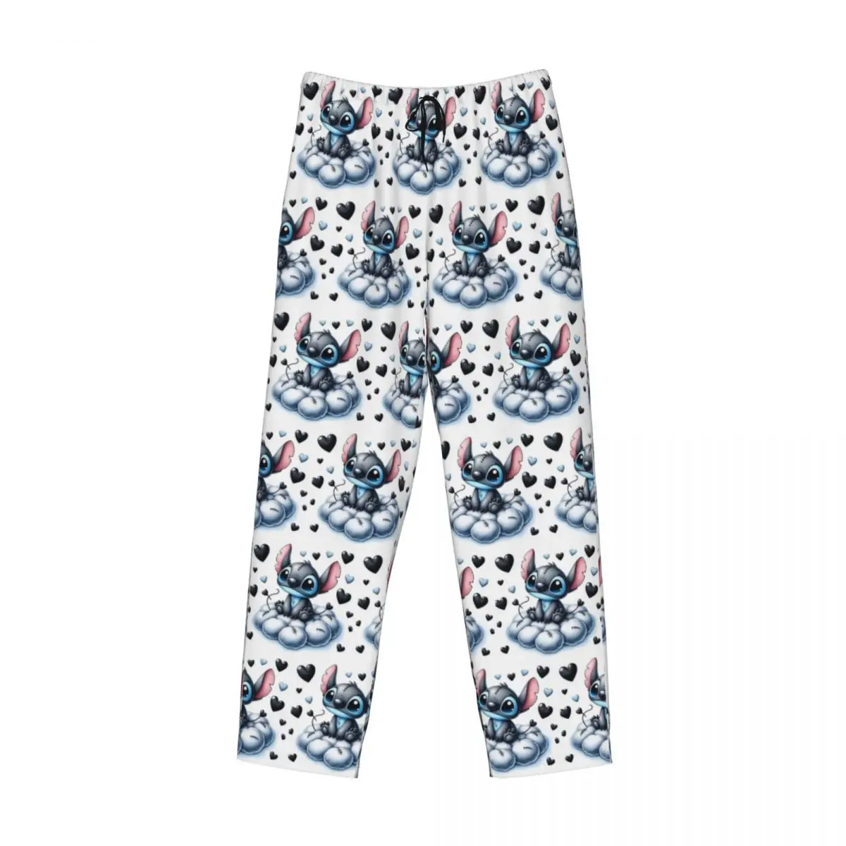 Pantalones de pijama de dibujos animados de Lilo y Stitch personalizados para hombre, pantalones de dormir con estampado de Anime, ropa de dormir con bolsillos