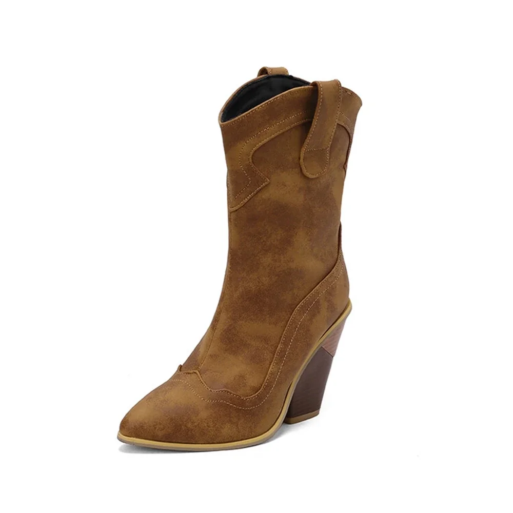 Botas De Mujer Ankle Boots Women Designer Sexy Fashion Sleeve Wedges Heels Pointed Punk Platform Boots Big Size 46 47 48 4008
