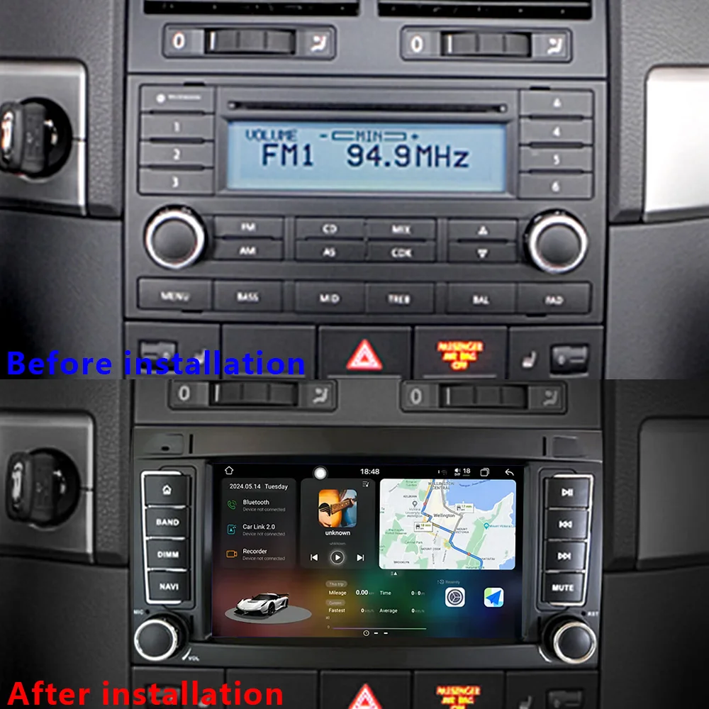 CHSTEK راديو السيارة لشركة فولكس فاجن فولكس فاجن مالتيفان T5 طوارق الناقل أندرويد 13 Carplay نظام تحديد المواقع والملاحة واي فاي 4G مشغل وسائط متعددة #1