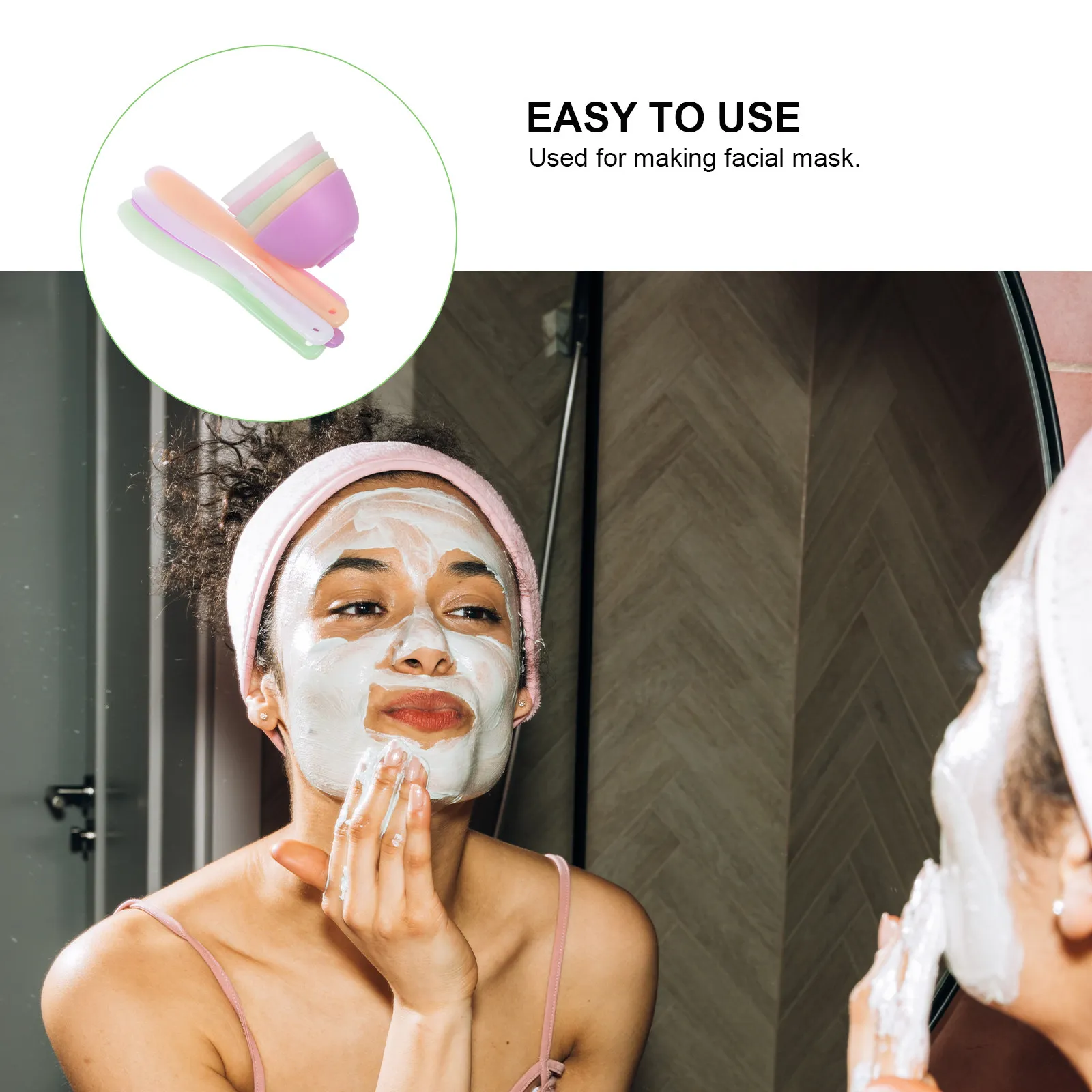 

Набор из 1 высококачественной силиконовой чашей для DIY-масок для лица, многофункциональная чаша для смешивания и перемешивания, для использования в спа-салонах и дома, случайный цвет