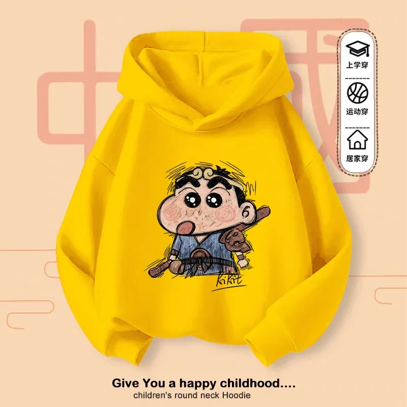 Y2K Kawaii Cartoon Shin-chan Hoodie Kinderen Comfortabel Nieuwjaarscadeau