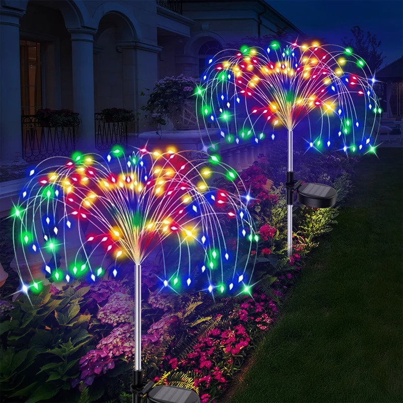 420LED Solar Firework Ground Socket Lights Waterproof Garden Decor Dandelion Fairy Lights for Outdoor Yard Pathway Lawn Patio image 5