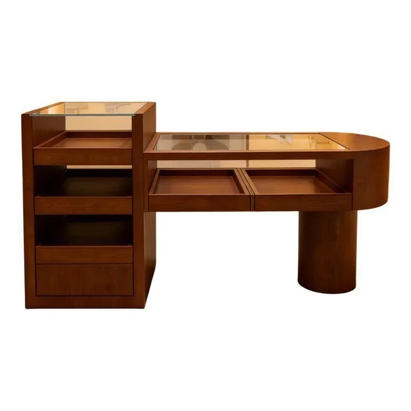 Receiving Counter Bar Counter Water Flow Table Clothing Store Display Cabinet Jewelry Cabinet Decoration Cabinet Ancient Style