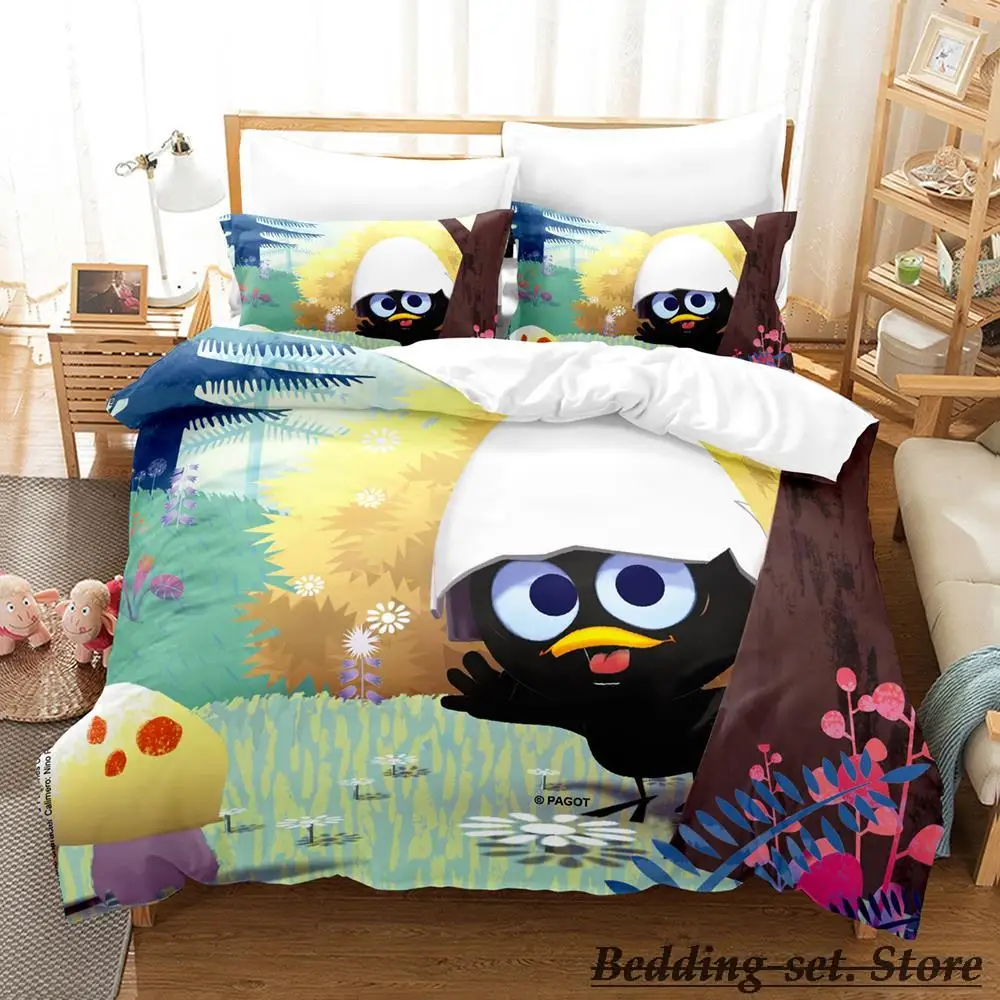 

New Calimero Bedding Set Single Twin Full Queen King Size Bed Set Aldult Kid Bedroom Duvetcover Sets 3d Anime Kawaii Bed