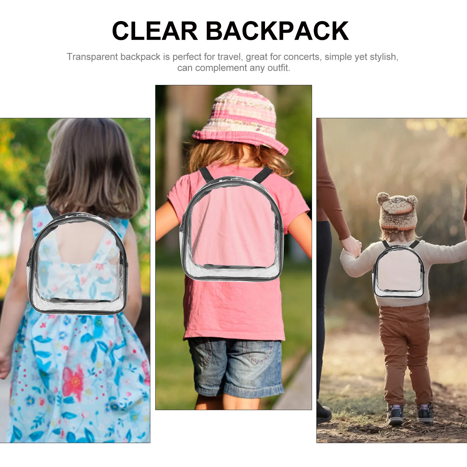 กระเป๋าเป้ใสแบบหนา ทนทาน น้ำหนักเบา ทำจากพีวีซี สำหรับทำงาน ไปโรงเรียน เดินทาง หรือใช้ในสนามกีฬา