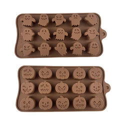 1pc Halloween Silicone Molds Ghost Pumpkin DIY Halloween Chocolate Candy Baking Mold 2024 New