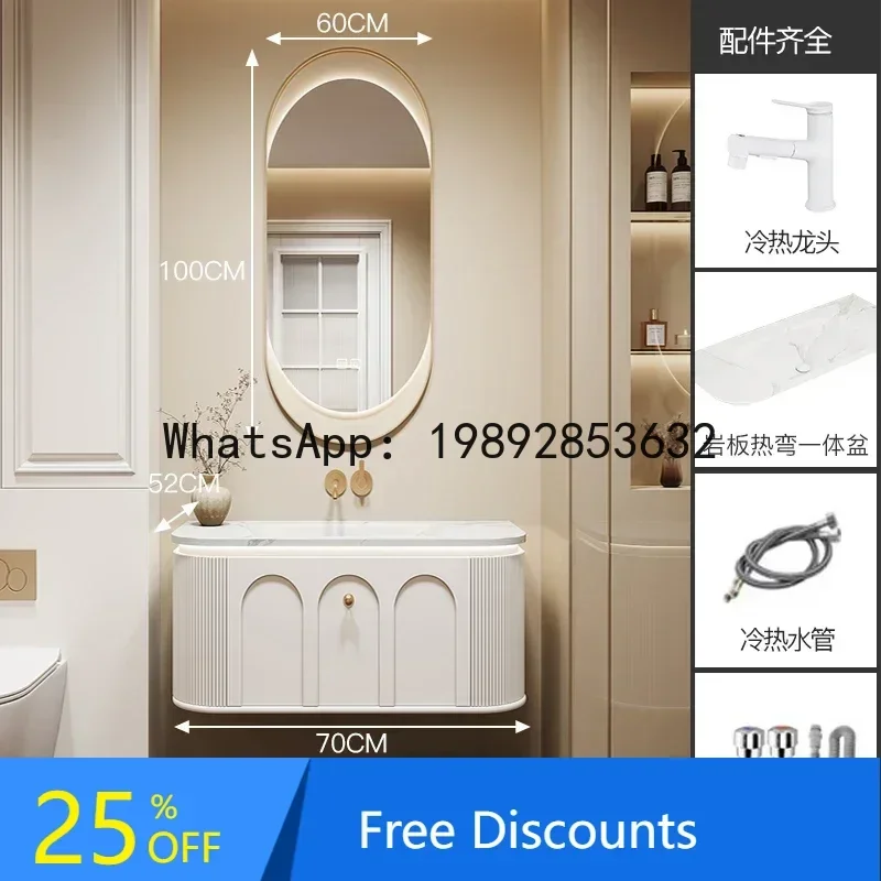 

LL Bathroom Cabinet Combination Stone Plate Corian Whole Washbin Cream Style Washstand Hand Washbasin
