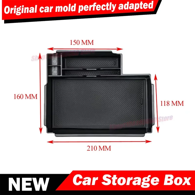 For Ford Explorer 2020-2025  Car Storage Box Interior Accessories Center Console Lower Layer Storage Box Organizer Tidying