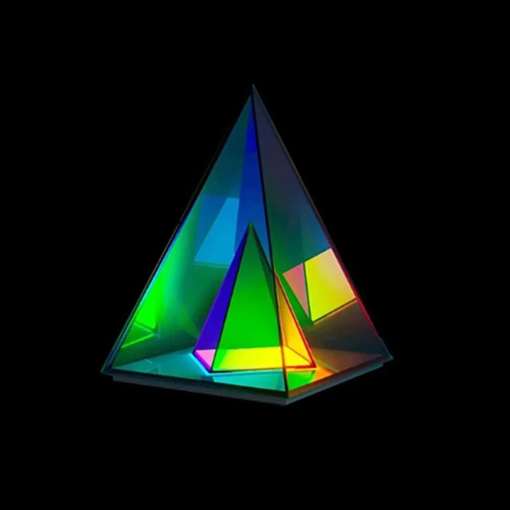 

Акриловая светодиодная настольная лампа-пирамида с бесконечной кастомизацией для декора спальни, гостиной, ночного освещения, Plaza