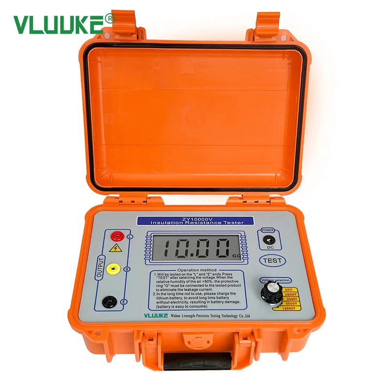 VLUUKE ZY10000V Digital Insulation Resistance Tester High Accuracy Meter With 220V Voltage 1-Year Warranty
