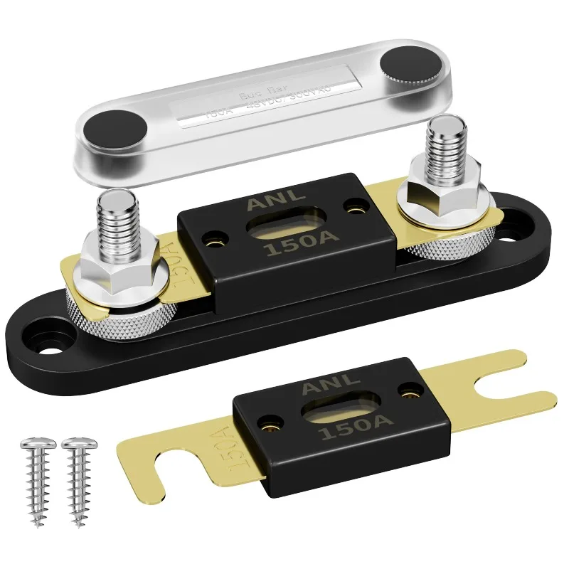 

30A - 300A 600 Amp ANL Fuse Holder Kit 5/16”Stud Terminals Max 500A for Car Automotive Boat Home Use