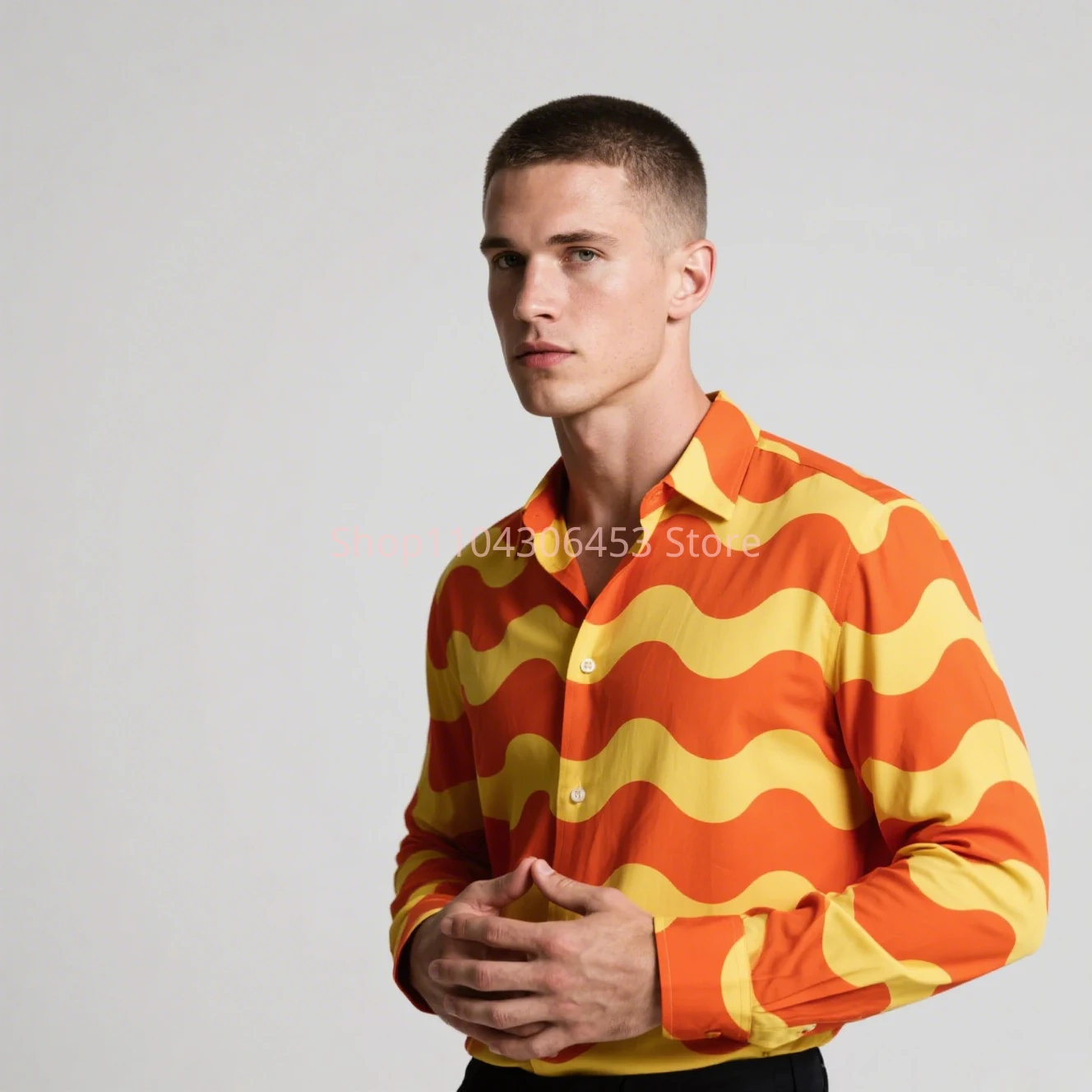 

Men's Zebra Pattern 3D Printing Design Shirt Hawaiian Vacation Casual Long-sleeved Lapel Shirt Business Simple Casual Outdoor
