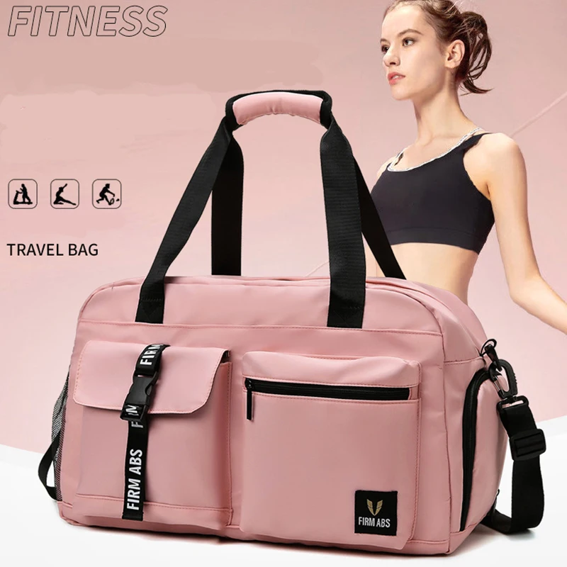 Women's Sports Fitness Bag Leisure Travel Bag With Dry Wet Separation And Compartment Hand-held Bag