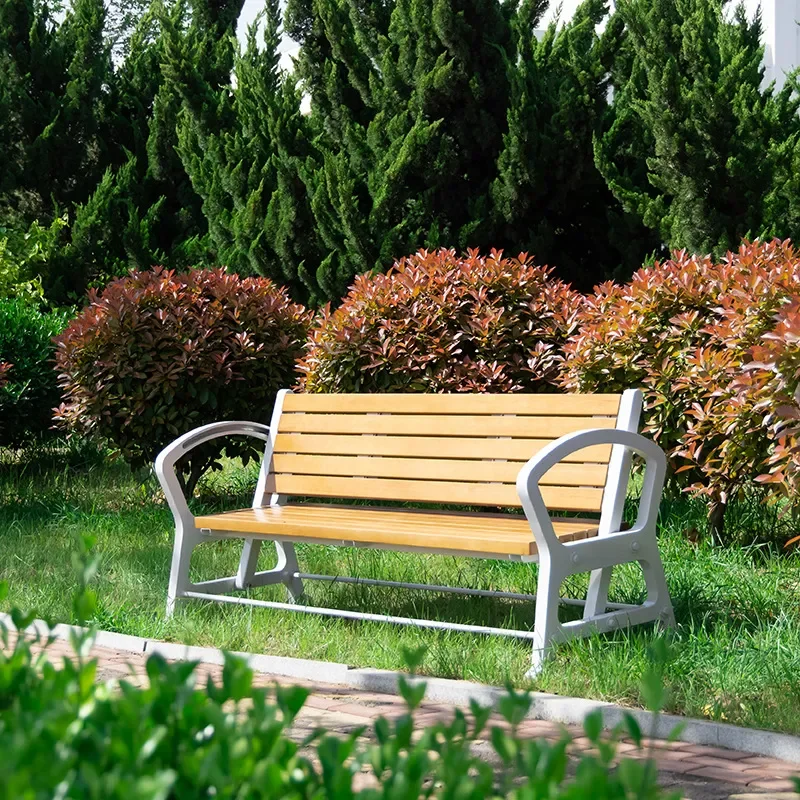 Outdoor Park Chairs Stainless Steel Benches Public Leisure Seats With Backrest Waiting Chairs For Schools Garden Scenic Spots
