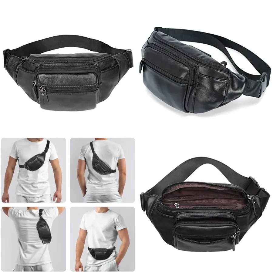 

Polare Genuine Leather Fanny Pack/Waist Bag/Organizer Classic Style
