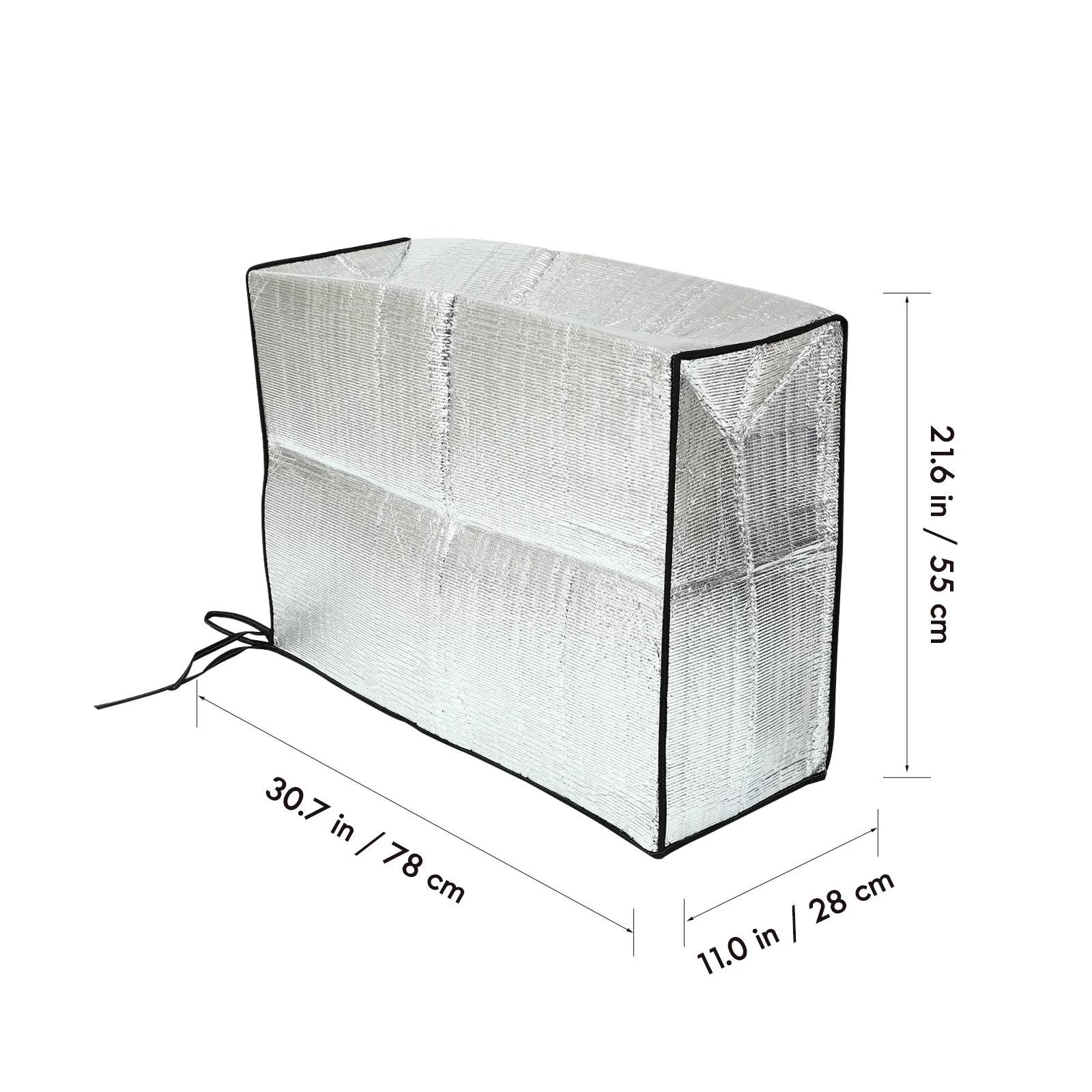 

Outdoor Air Conditioner Sun Shade Cover Silver 80x55x30cm Protective Cover Material Blocks Direct Sunlight Easy Fit