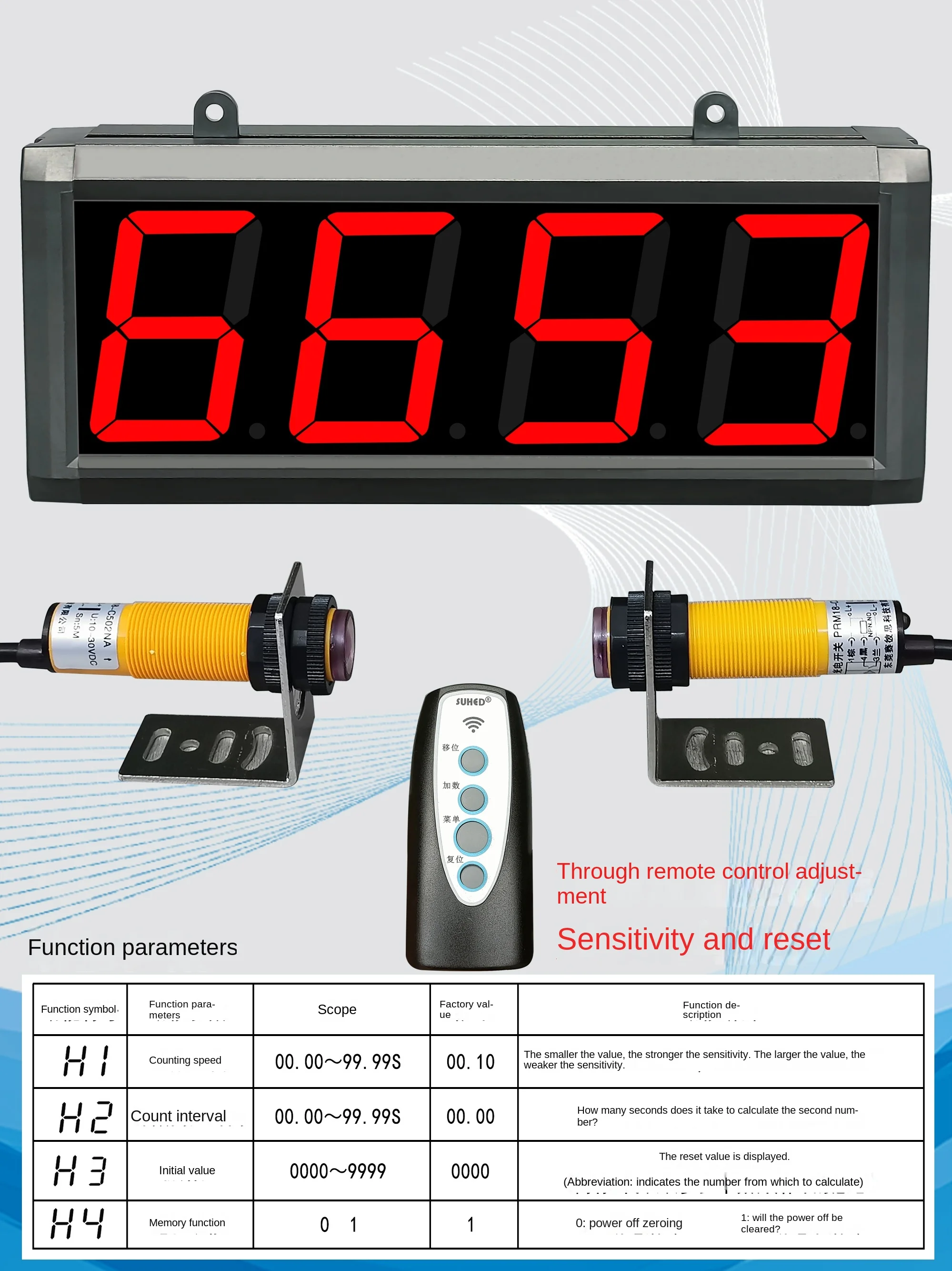 Automatic induction infrared counter conveyor belt number counting