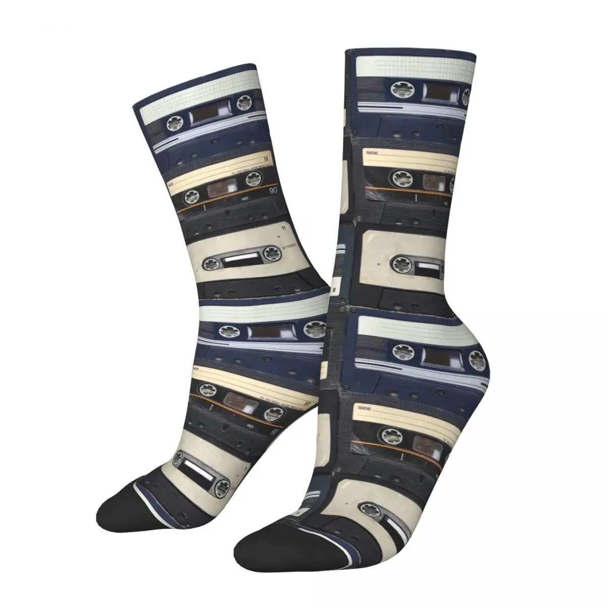 Audio Cassettes Retro Background Adult Socks 3D Print Unisex Socks Men Socks Women Socks