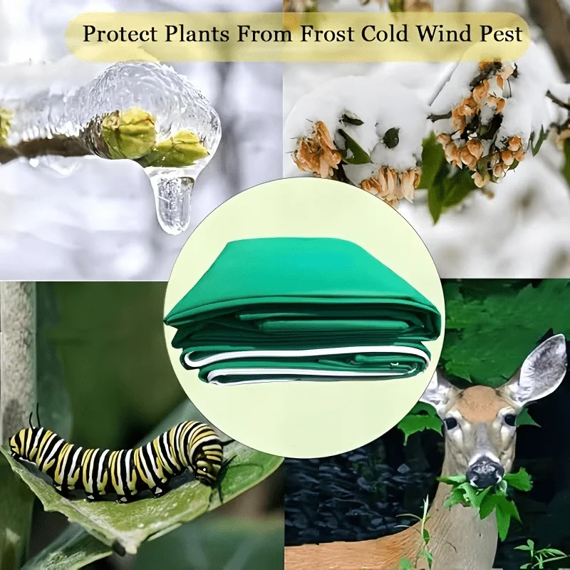 6/3 Piece Set of Multifunctional Plant Frost Protection Covers, Breathable, Washable, Reusable, Outdoor Winter Cold and Frost Protection Covers for Green Plants, Thickened Gardening Frost Protection Fabric, Multi-Layer