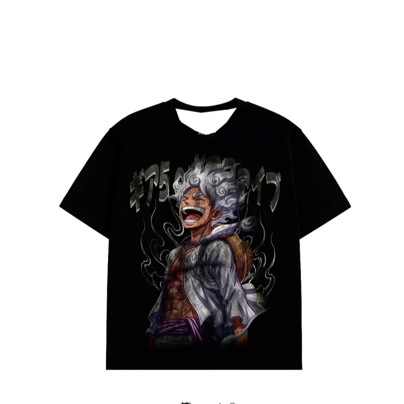 

Футболка с винтажным принтом One Piece Monkey D. Luffy Gear 5 Nika 2026 года для детей и взрослых, аниме-топы, подходят для повседневной носки и тренировок