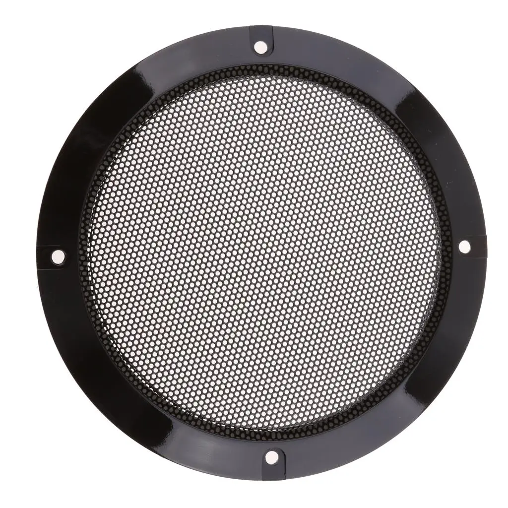 6.5inch Black Color Mesh Speaker Decorative Circle Subwoofer Grill Cover Guard Protector, Screw is Included