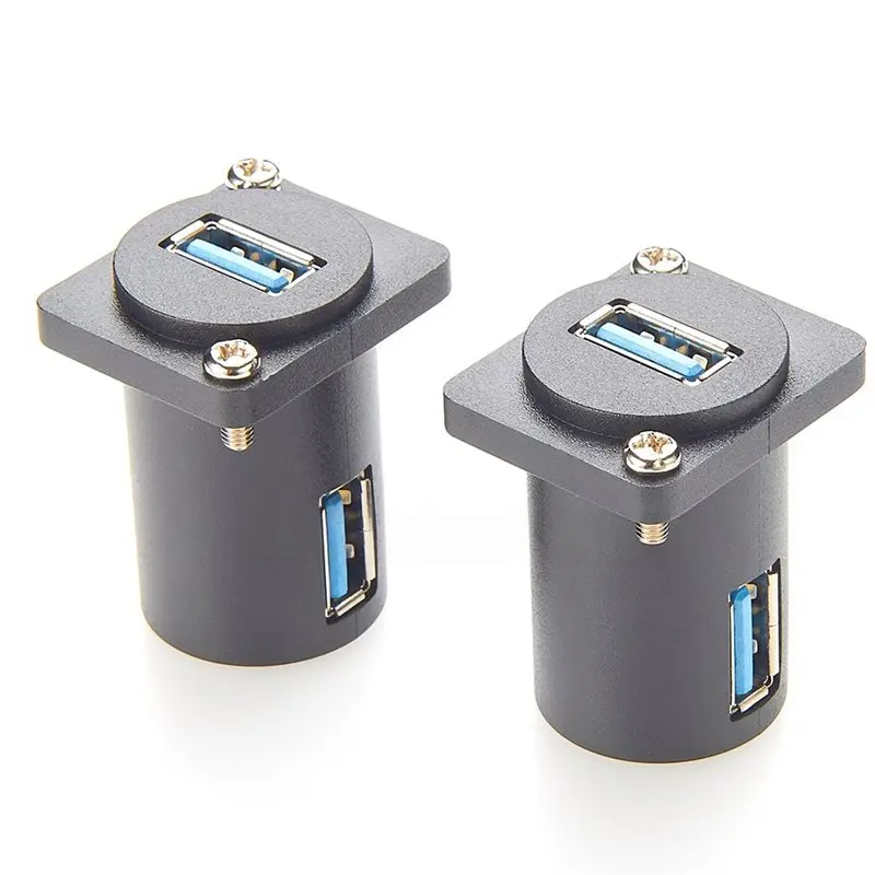 conector-usb-30-au61-para-montagem-em-painel-acoplador-de-parede-tipo-d-adaptador-usb-30-femea-com-saida-em-Angulo