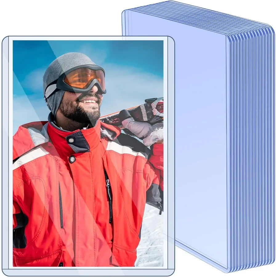 

15 упаковок почтовых карт с верхней загрузкой для фотографий 4 x 6 Ihes Жесткие пластиковые защитные рукава для карточек Жесткие пластиковые рукава для фотографий для торговых автомобилей