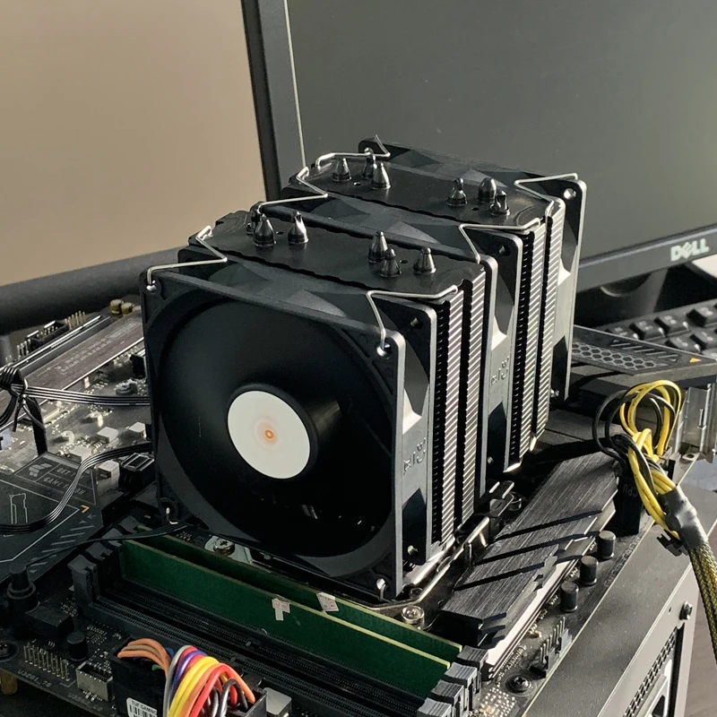 

Кулер с воздушным охлаждением, 6 тепловых трубок X99, радиатор процессора ПК для LGA1700 1200 115X 1155 1156 1366 2011 AMD AM3 AM4 AM5 Ventilador