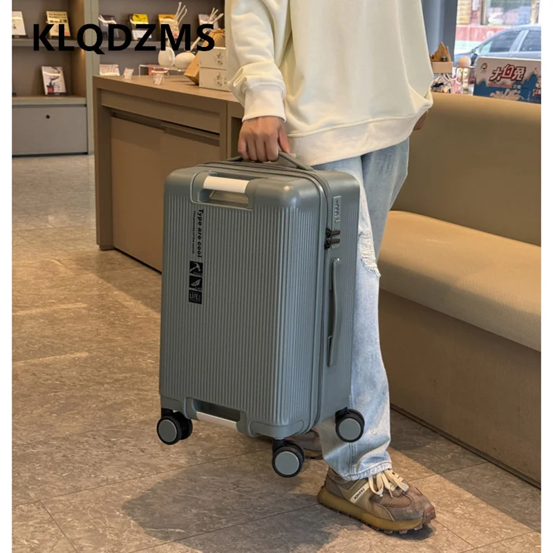 KLQDZMS Men's Suitcase ABS+PC Boarding Box 20