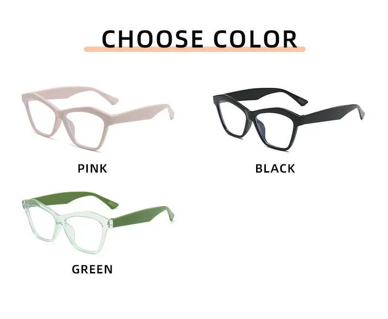 Personalisierte Cat Eye Lesebrille Retro Männer Frauen Klare Linse Presbyopie Brille Blau Licht Blockieren Augenschutz Brillen – Detail 6