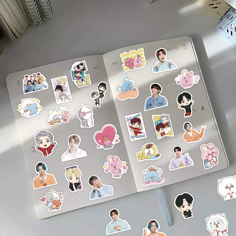 60pcs Bulletproof Youth Group Star Stickers Should Support Surrounding Poster Stickers