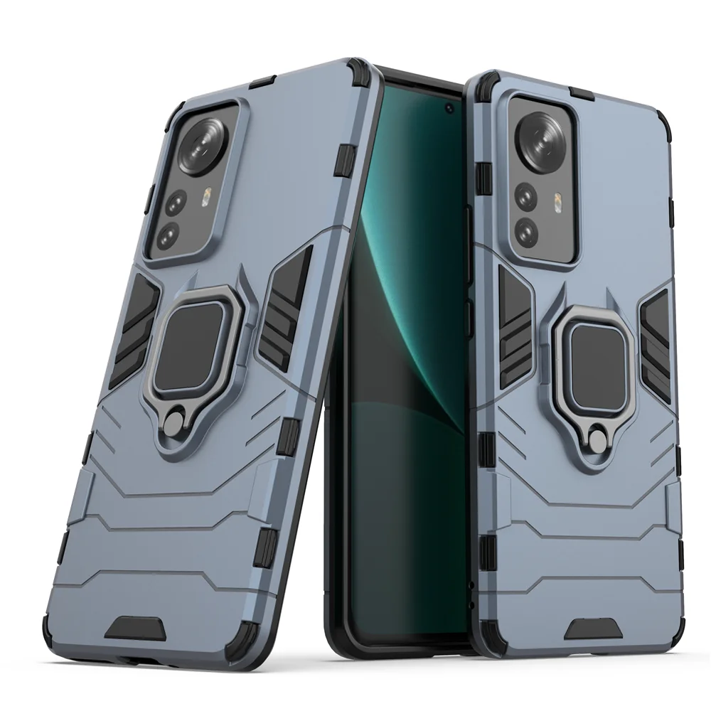 

For Xiaomi Mi 12 Pro Full Shockproof Armor Case For Xiaomi Mi 12Pro Magnetic Ring Back Cover Protective Phone Coque