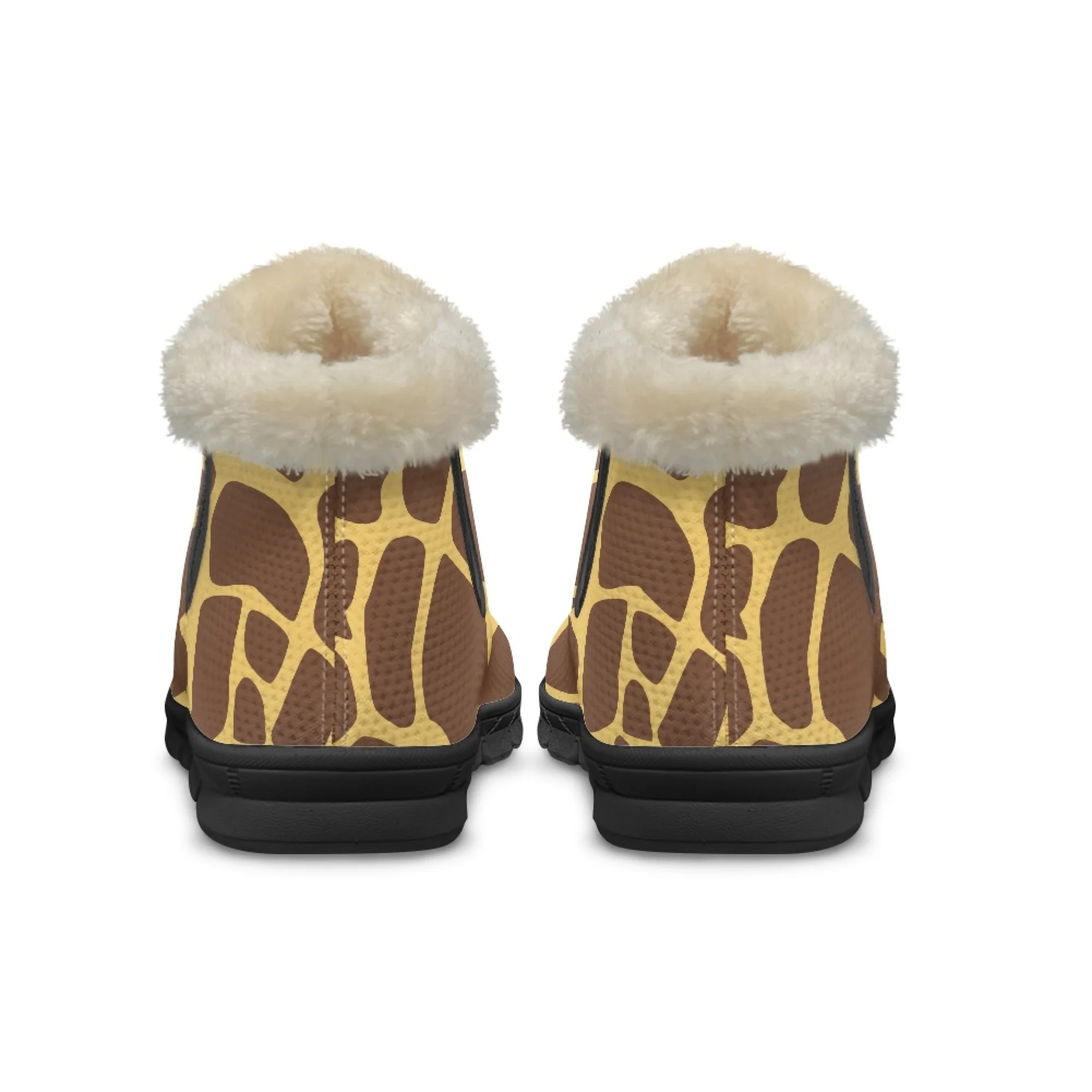 INSTANTARTS Cute Cartoon Giraffe Women Snow Boots Ankle  Female Soft Short Plush Comfort Winter Warm Shoes Gift for Girls