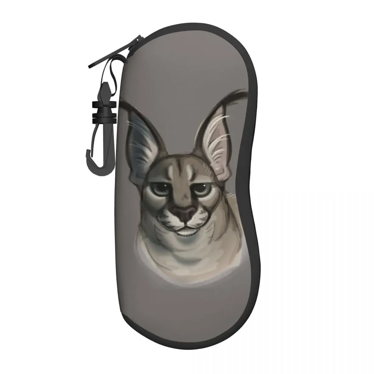 Custom Big Floppa Caracal Glasses Case Cool Gosha Meme Cat Shell Eyeglasses Case Sunglasses Box