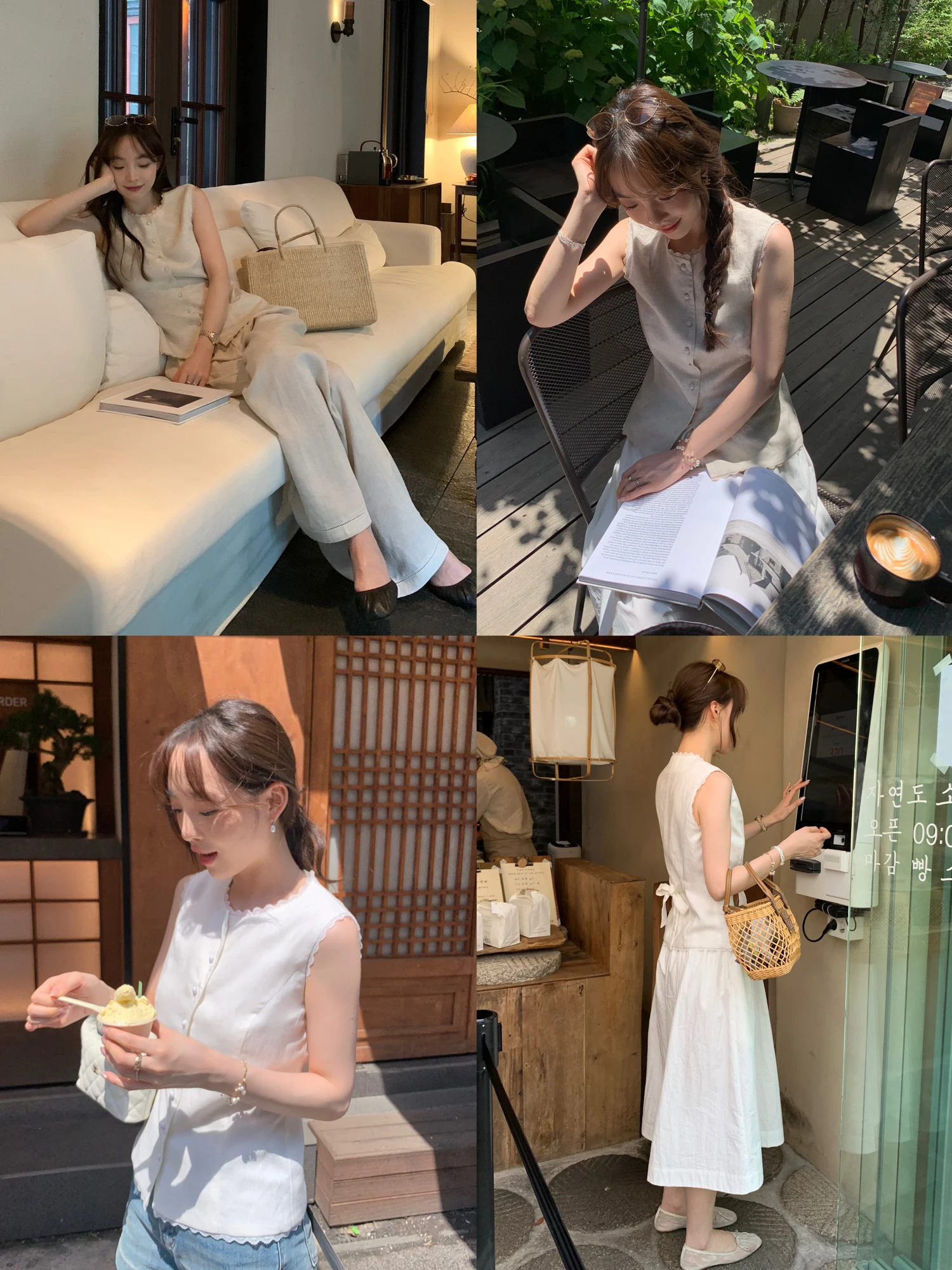 

Льняной комплект LE LALIN: топ-жилет с кружевной отделкой и брюки, летний модный костюм-двойка 2025 года для женщин 20-х и 30-х лет