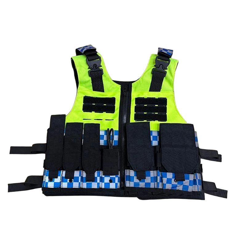 Rompi Taktis Pria Reflektif Patroli Rakun Baju Besi Neon Rompi Tempur Reaksi Cepat Pakaian Anti Tusukan