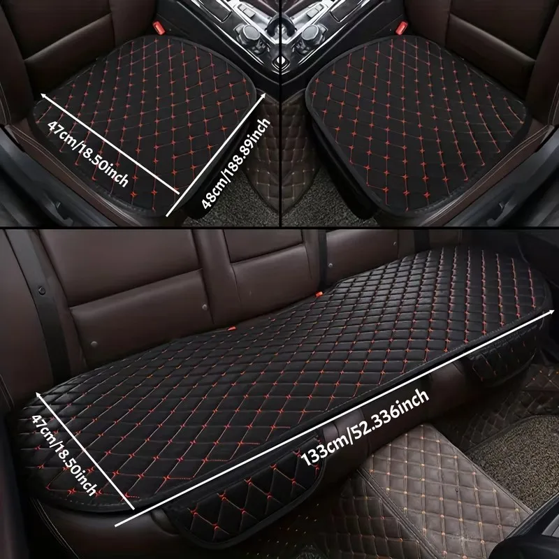 Triple Pack Breathable Car Seat Pads for Enhanced Comfort and Interior Protection