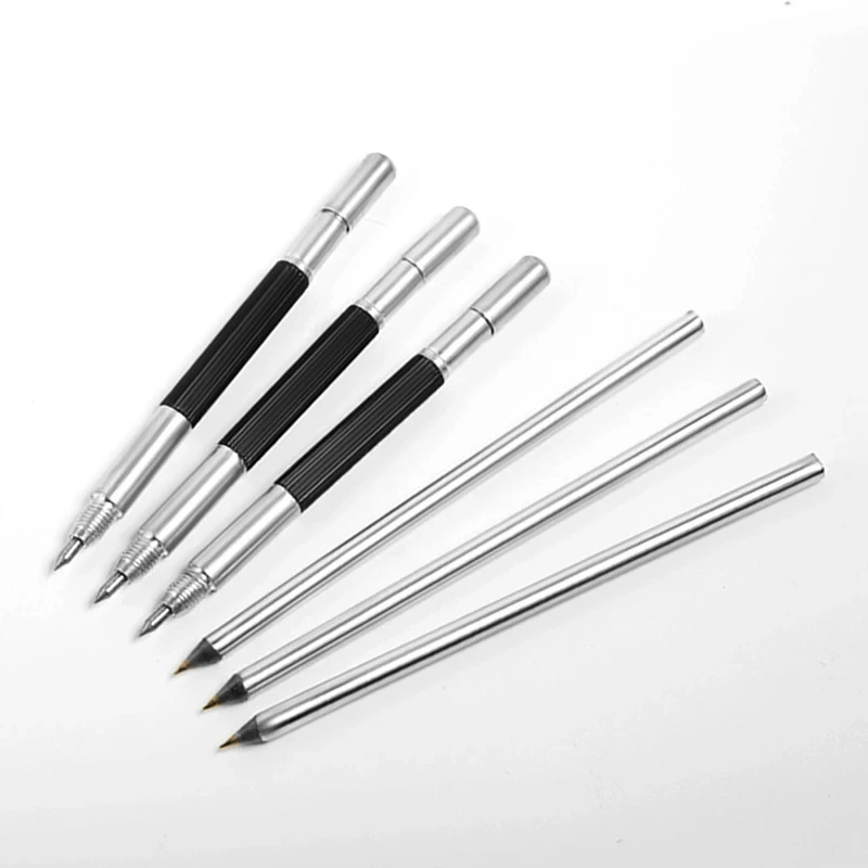 1/2Pcs Sharp Scriber Pen Ceramics Glass Shell Metal Construction Marking Tools Tungsten Steel Tip Scriber Diamond Glass Cutter