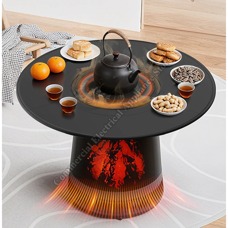 Electric Heater Barbecue Oven Household Humidifier Mobile Hearth Heater Tea Cooker Heater Ceramic Stove Intelligent Voice Heater