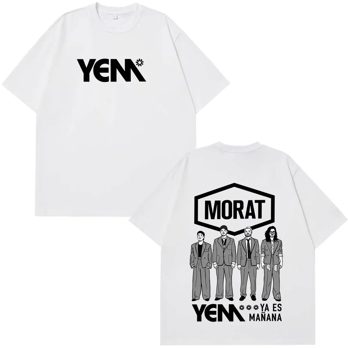 Morat Yem Se Fue El Ayer Y Ya Es Manana Album Tour 2026 Bedruckte T-Shirts für Männer und Frauen Hip-Hop T-Shirt Mode Lose Baumwoll-T-Shirts – Detail 3