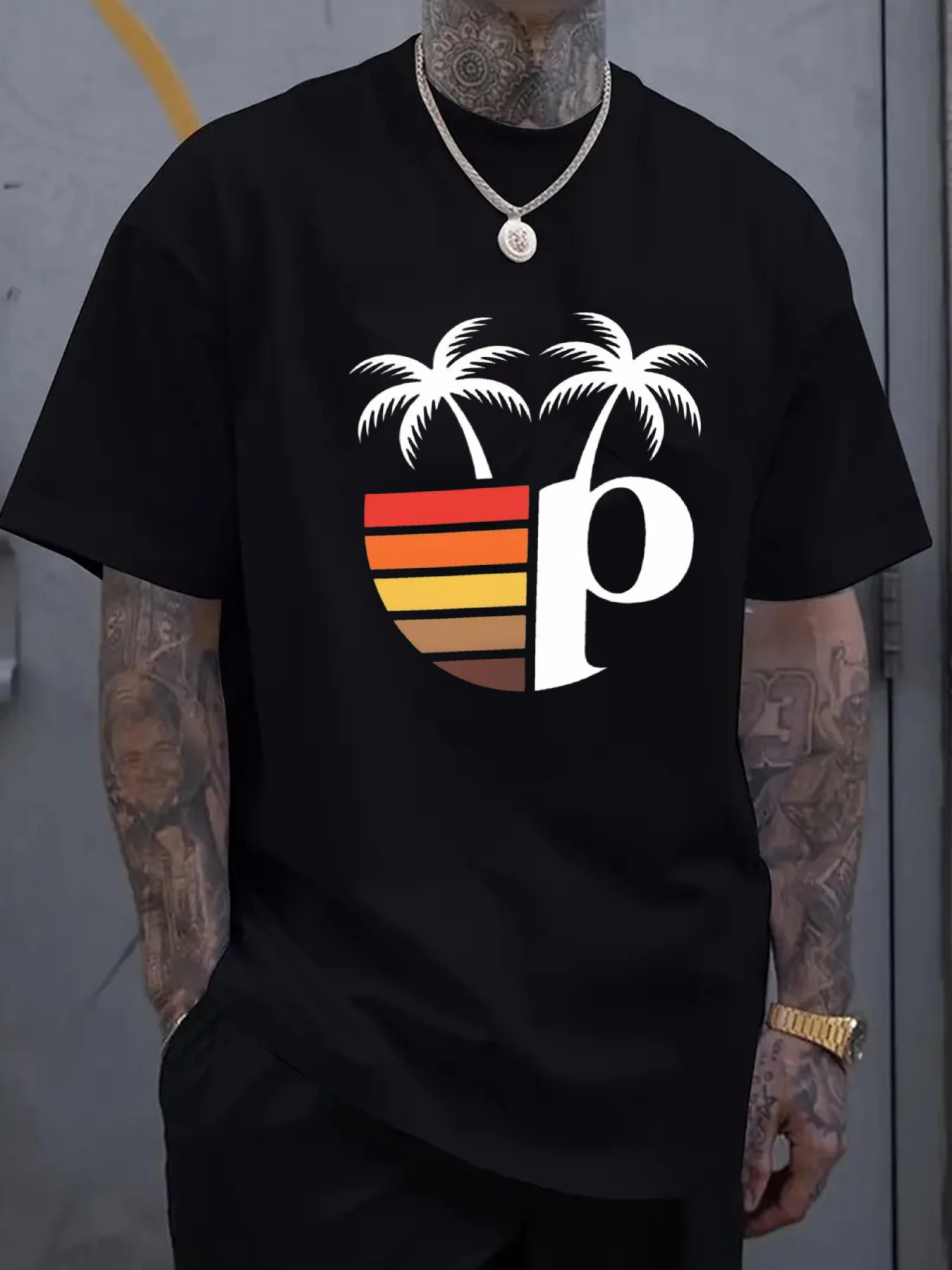 Men's T-Shirt Vacation Everyday Casual Outfits Everyday Essential Beach Clothes Vacation Apparel Relaxed Fit Tee Leisure Wear