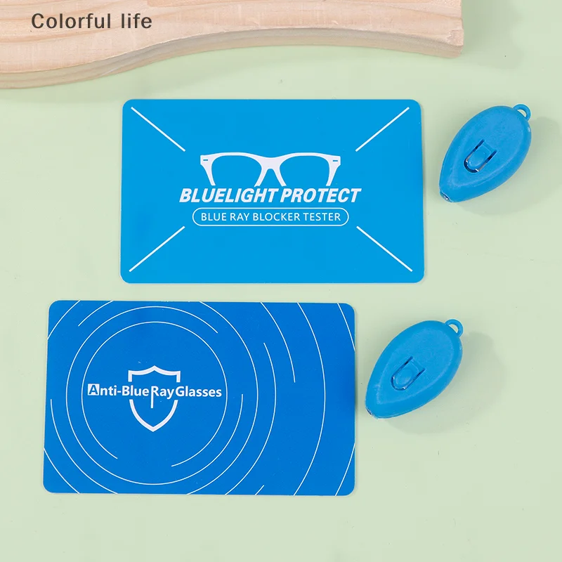 

PVC Anti-Blue Light Test Card Test Light Glasses UV Test Accessories Reusable Blue Light Detection Card Generator Card
